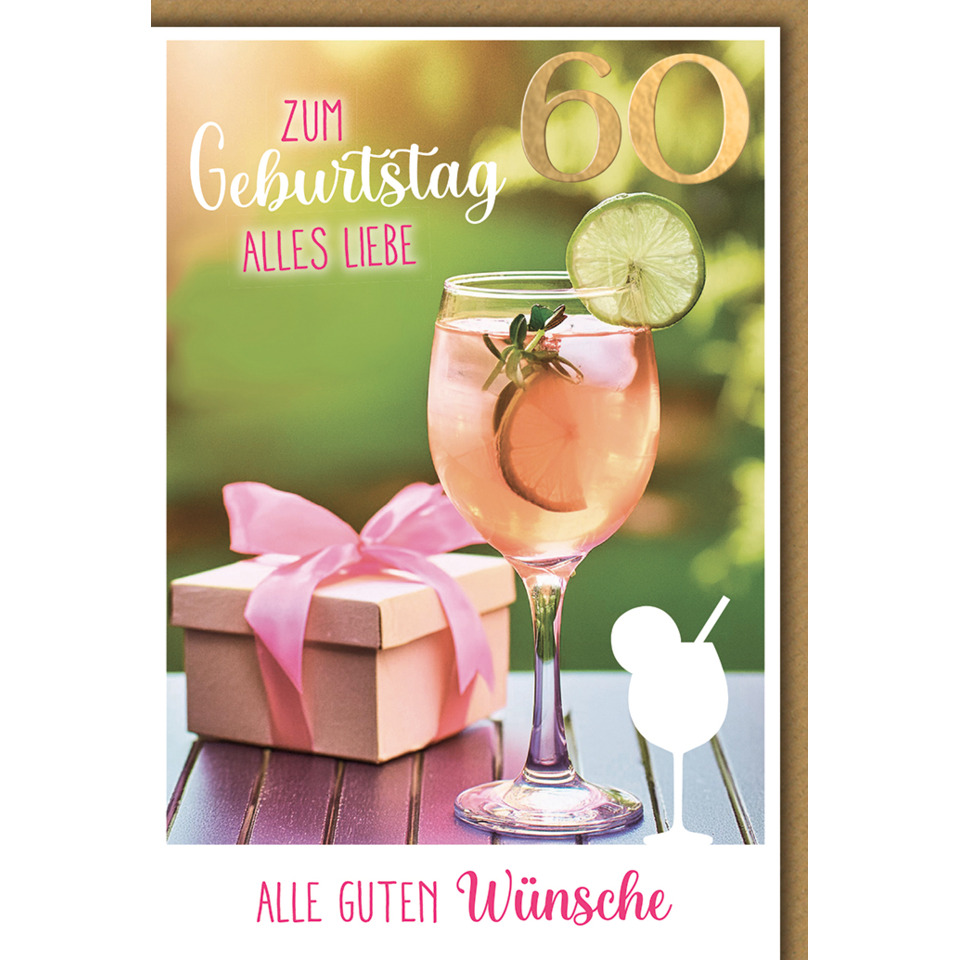 Glas, Weinglas, Limonade, Präsent, Geburtstag