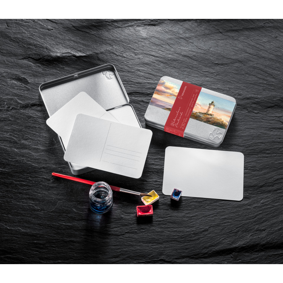 Aquarellpostkarten, A6, 230g/m², 30 Blatt, matt HAHNEMÜHLE 10650150