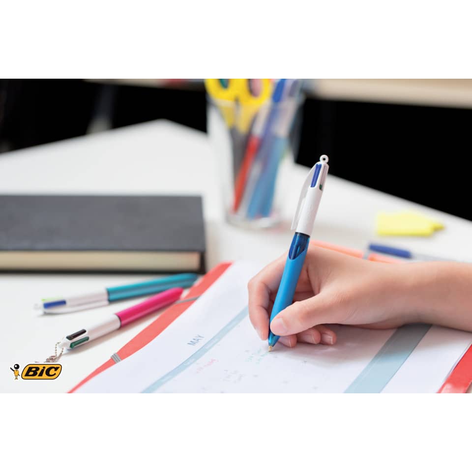 Kugelschreiber, Blau, Schreibtisch, Notizblock, BIC