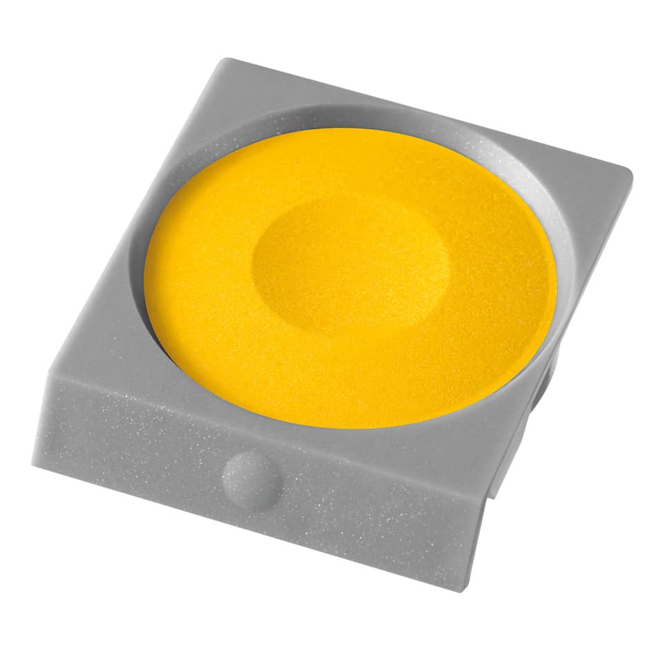 Knopf, gelber Knopf, Druckknopf, Dimmknopf, Plastikgehäuse