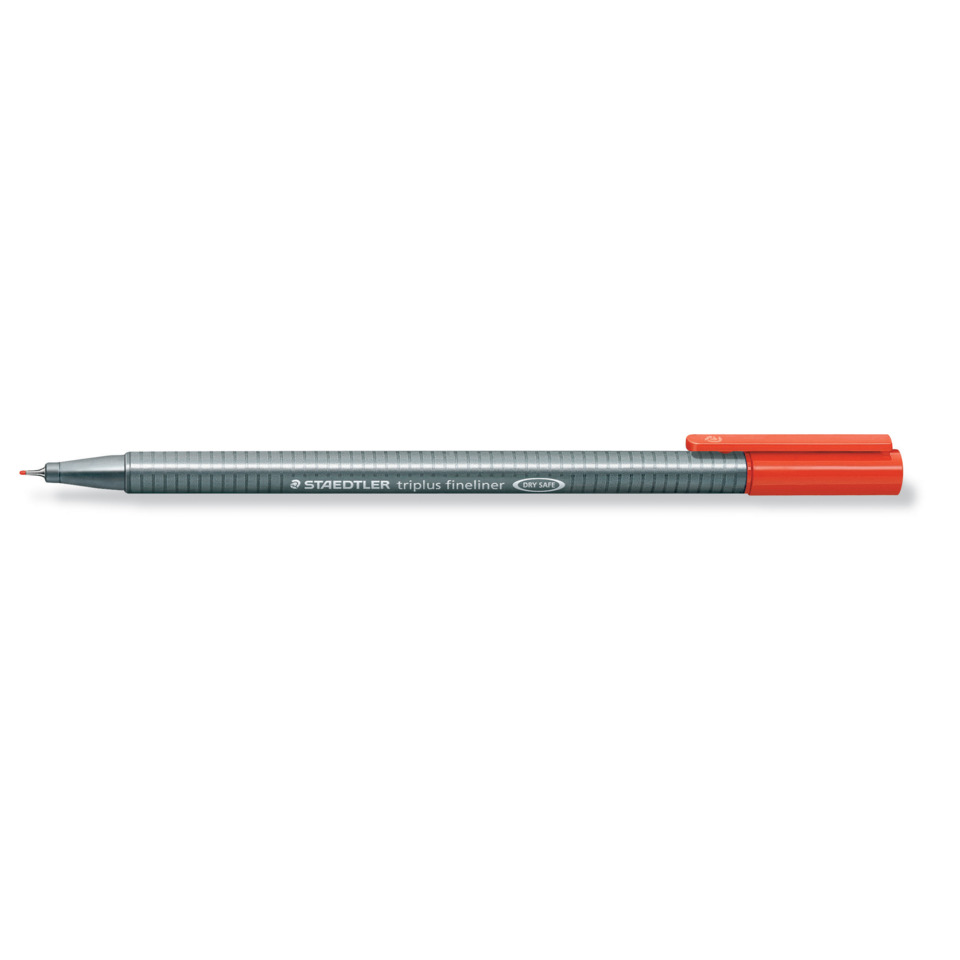 fineliner, roller, gray, red-cap, pen
