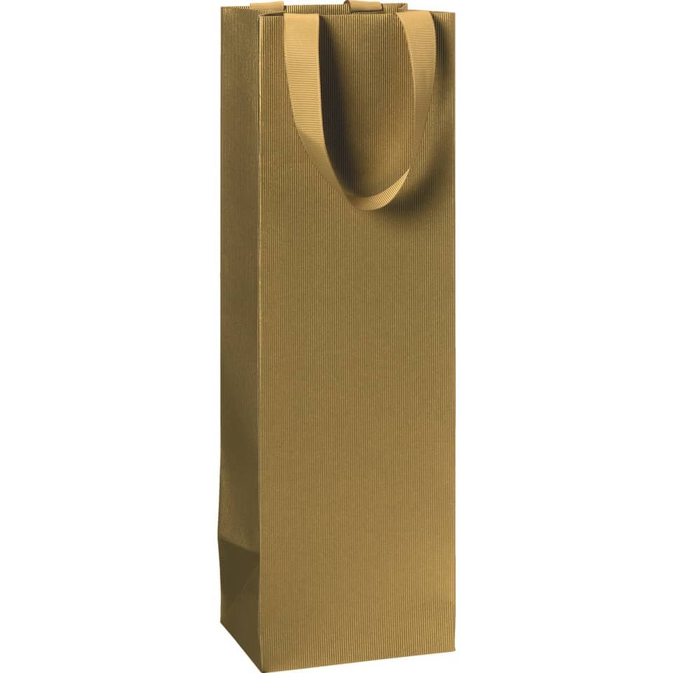 papiertragetasche, Tragetasche, Geschenkverpackung, goldene Farbe, riemchenband