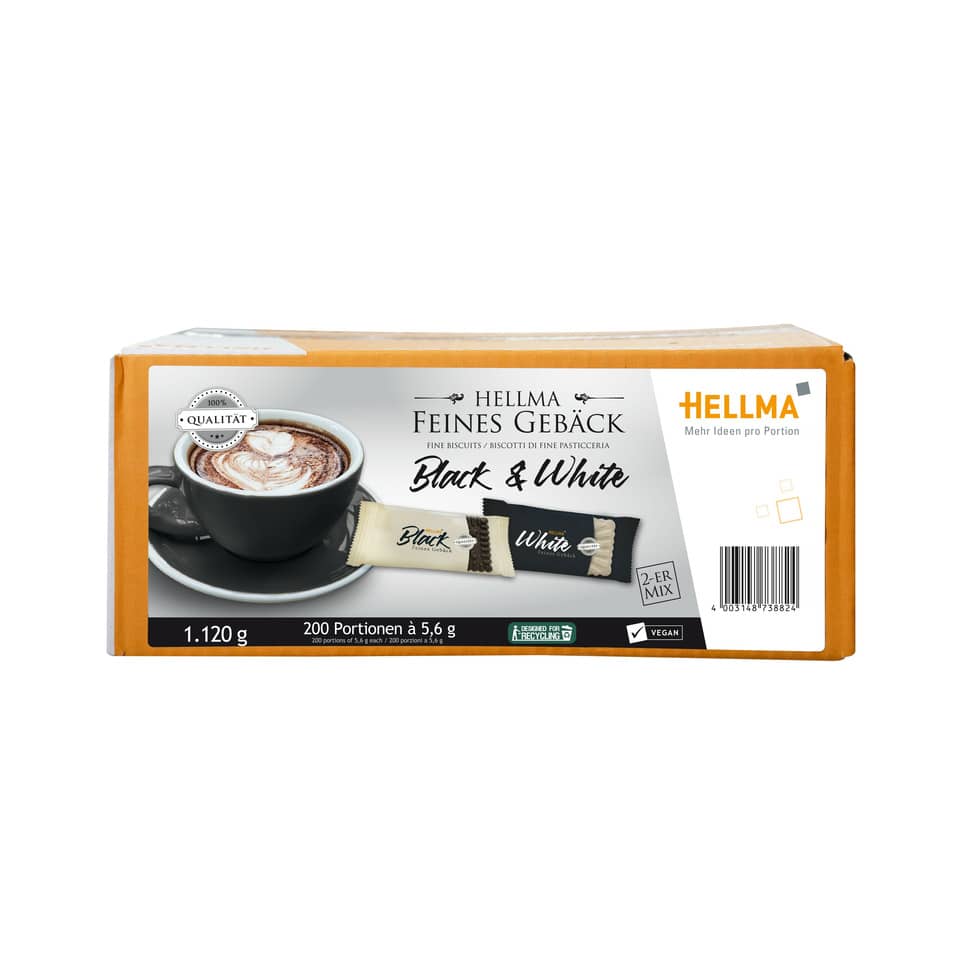 Keks, Schwarzweiß, Schokoladenkrisp, Kaffeegebäck, Portionsgröße