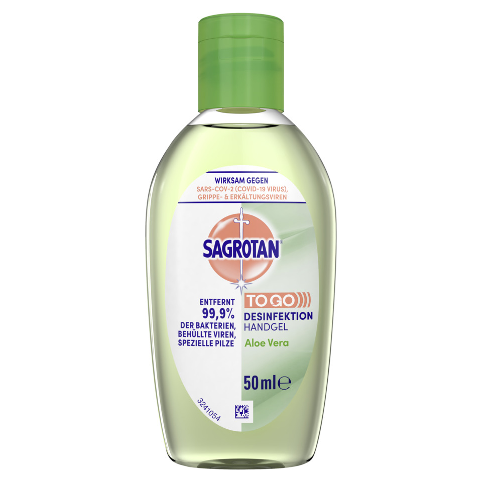Desinfektionsmittel, Handgel, Aloe Vera, 50 ml, ToGo