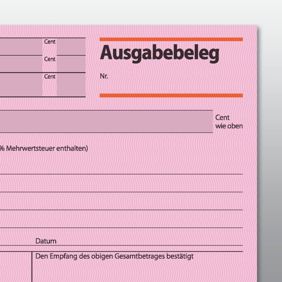 Ausgabebeleg, Kassenbeleg, Beleg, Belegkopf, Zahlungsbeleg