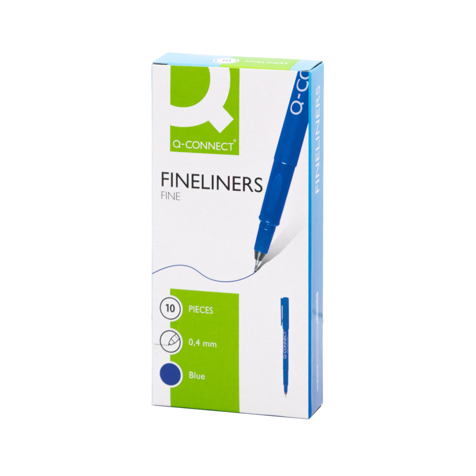 Fineliner, Blau, Kugelschreiber, 10 Stück, 0,4 mm