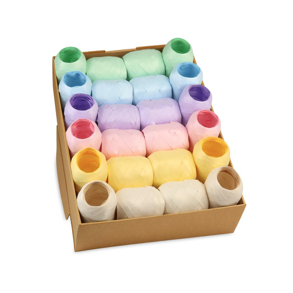Klebepapierschnur, Garnrolle, Klebeband, Pastellfarben, Box mit Garnrollen