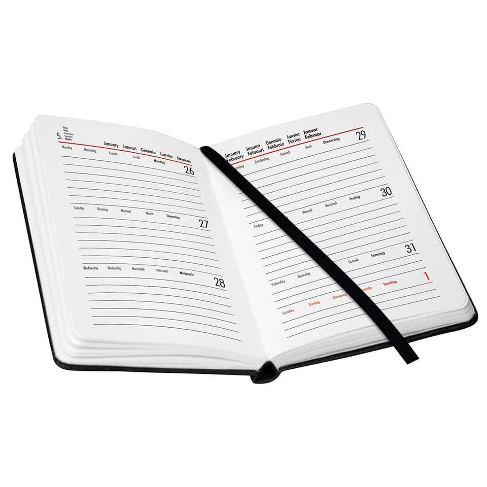 Notizbuch, Kalender, Tagebuch, Planer, Gekröpfter Kalender