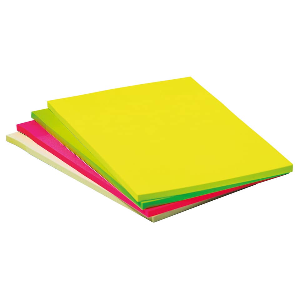 Post-it Notes, Sticky notes, Neon color, Colored sheets, Square pads