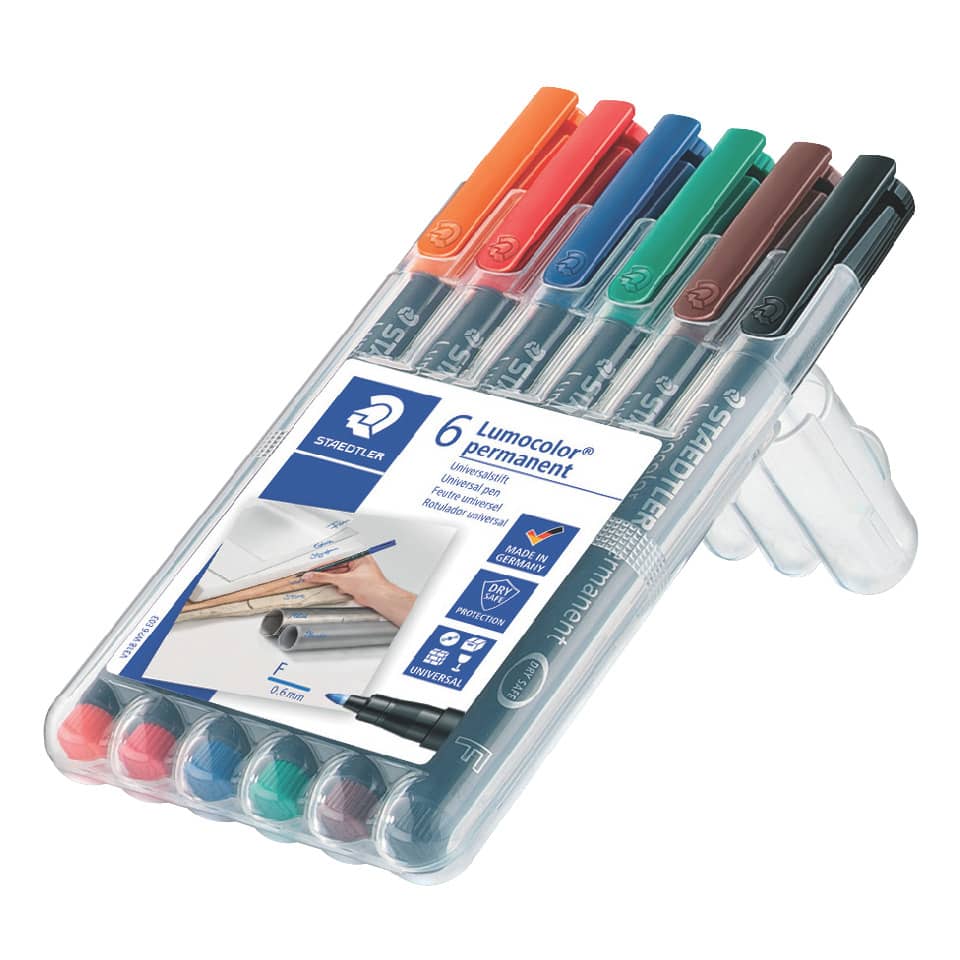 Marker-Set, Feine Marker, 6 Farben, Permanentmarker, Stifte Set