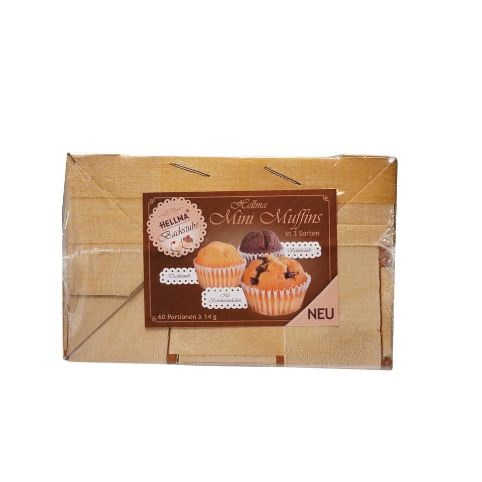 Mini-Muffins, Backmischung, 3 Sorten, 60 Portionen, 14 g