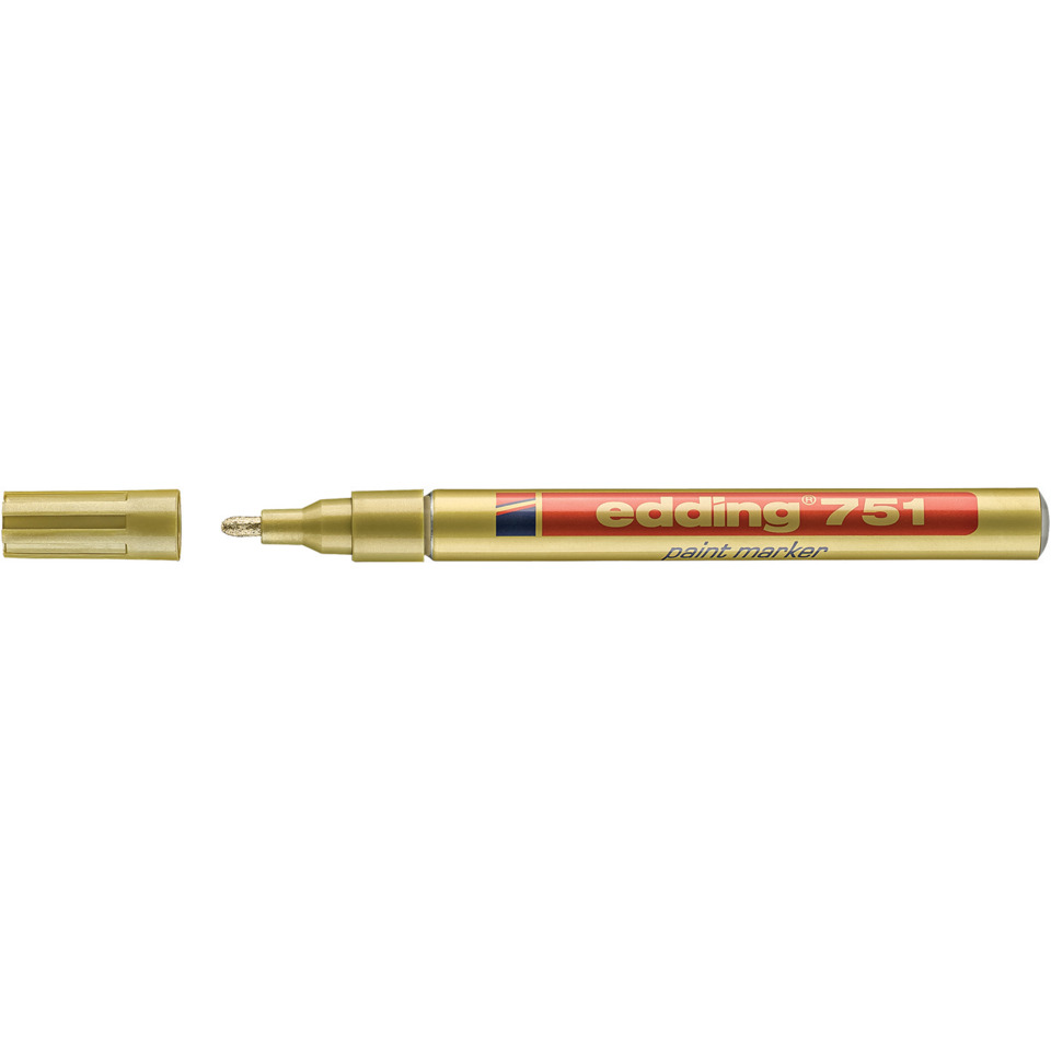 paint marker, gold color, fine point, edging marker, marker cap