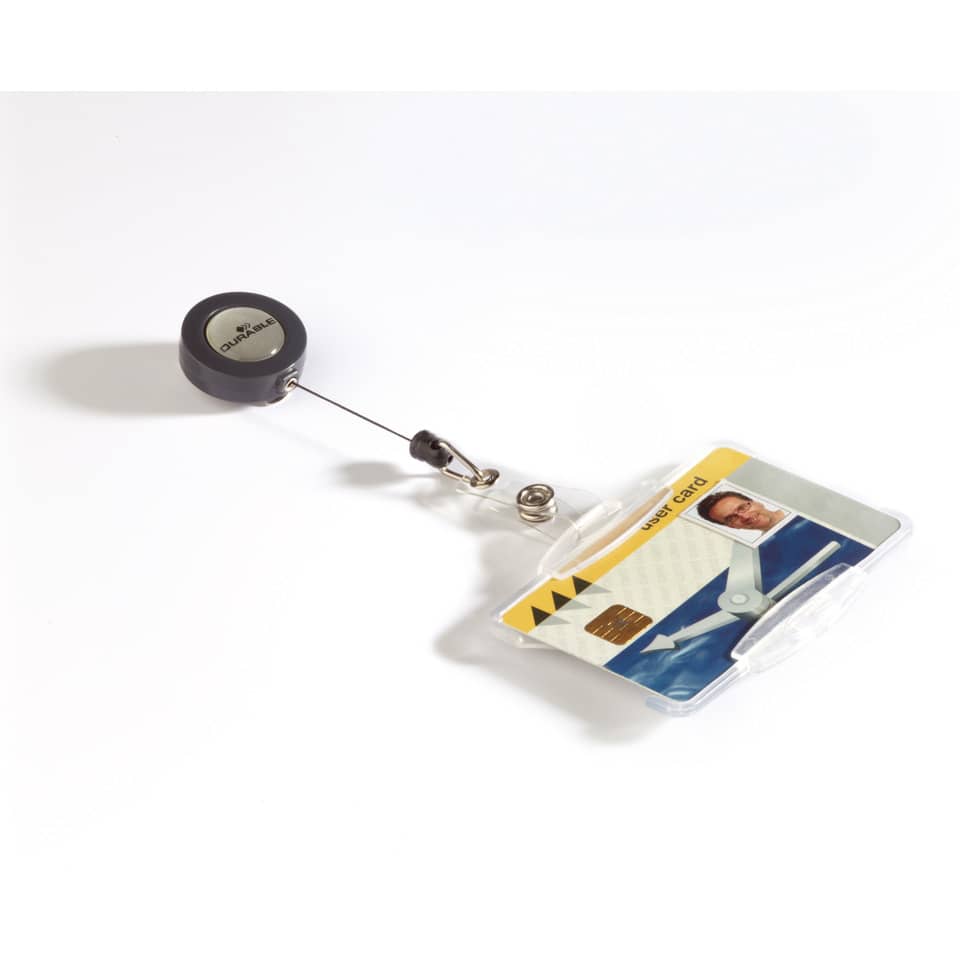  retractable badge reel,  ID card accessory,  badge holder,  card reel,  metal spring clip