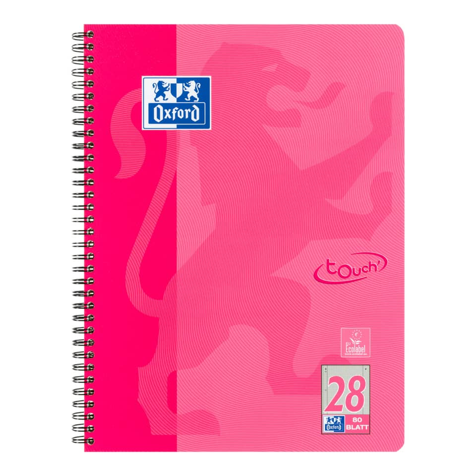 Notizbuch, Spirale, Pink, A5, 80 Blatt