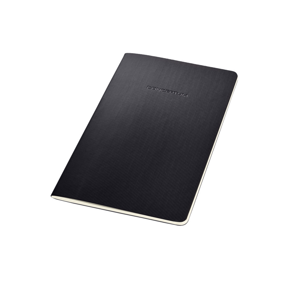 Notizbuch, Kartenhalter, Carbon-Faser, Schwarz, Gepolstertes Cover, Notizbuch, Schwarz, Kartenfächer?, Glatte Oberfläche, Rillendesign