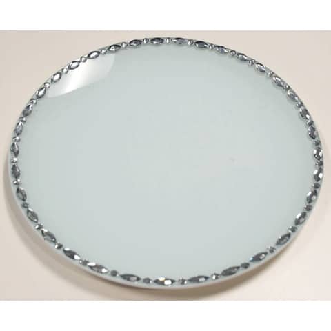 Glasteller mit Glitzersteinen, Ø25cm PBS 48428