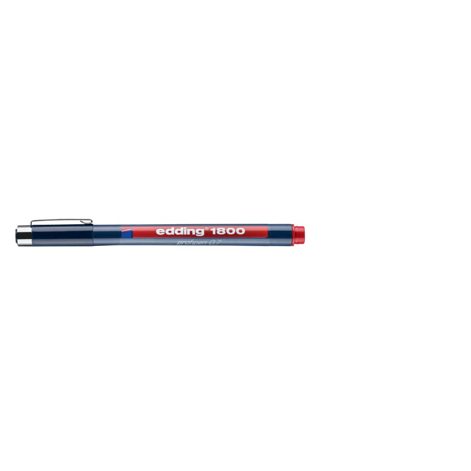 Kugelschreiber, Edding 1800, Kugelschreiber blau, Gelschreiber, Kappe rot