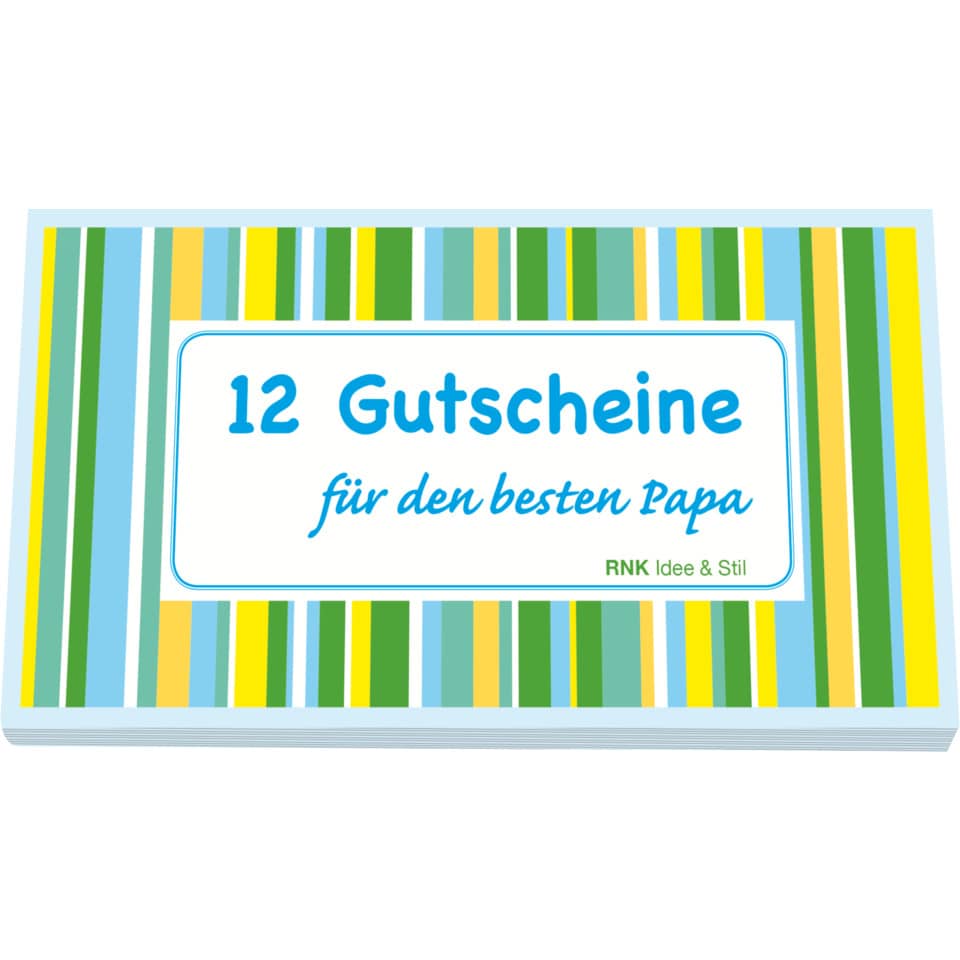 Gutscheine, Geschenkkarte, Papa, 12 Stück Gutscheine, Idee & Stil