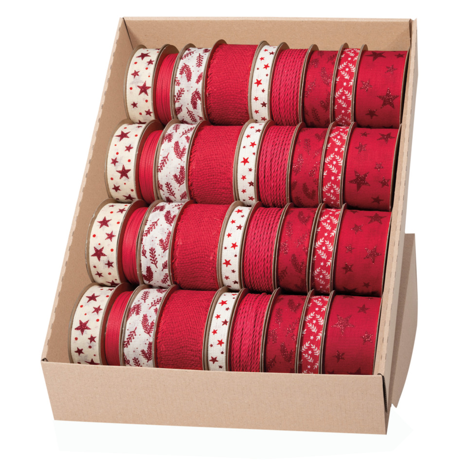 Klebeband, Geschenkband, Rotes Band, Star Muster, Weihnachtsband