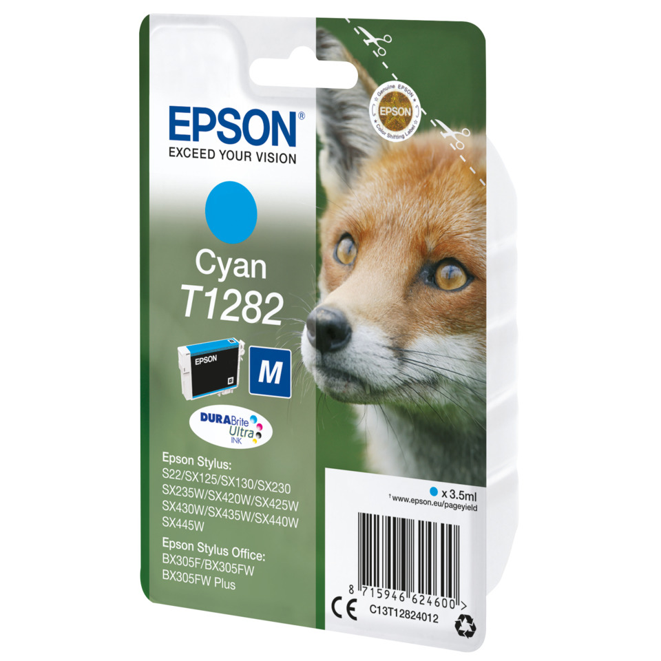 Tintenpatrone, Cyan, T1282, 3.5ml, Epson