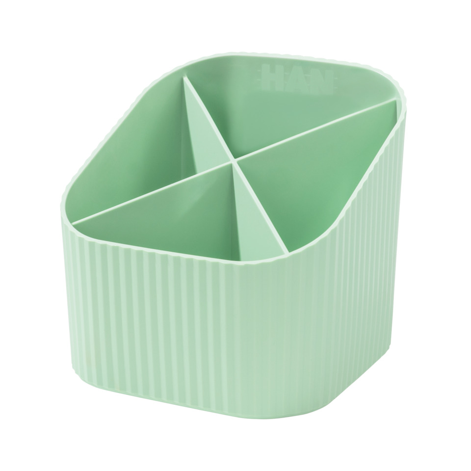 Organizer, Pen container, Dividers, Mint green, Plastic
