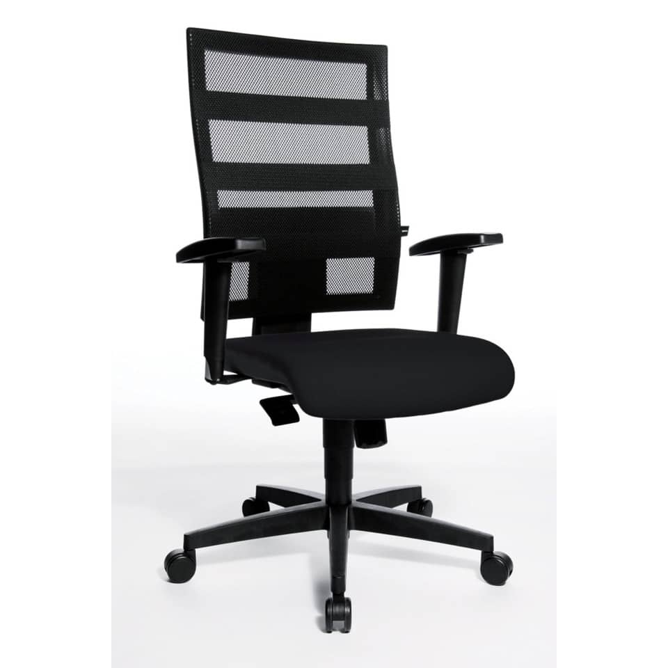 Bürostuhl, Mesh-Rücken, schwarzer Stuhl, Drehstuhl, Mesh-Sitz