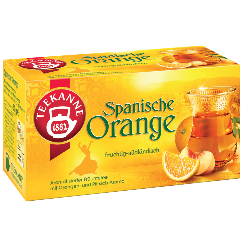 Früchtetee, Orangenaroma, Spanische Orange, Aromatisierter Tee, Fruchttee-Box