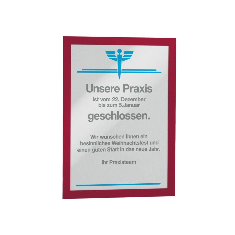 weihnachtsgruß, praxis, plakat, rahmen, roter rahmen