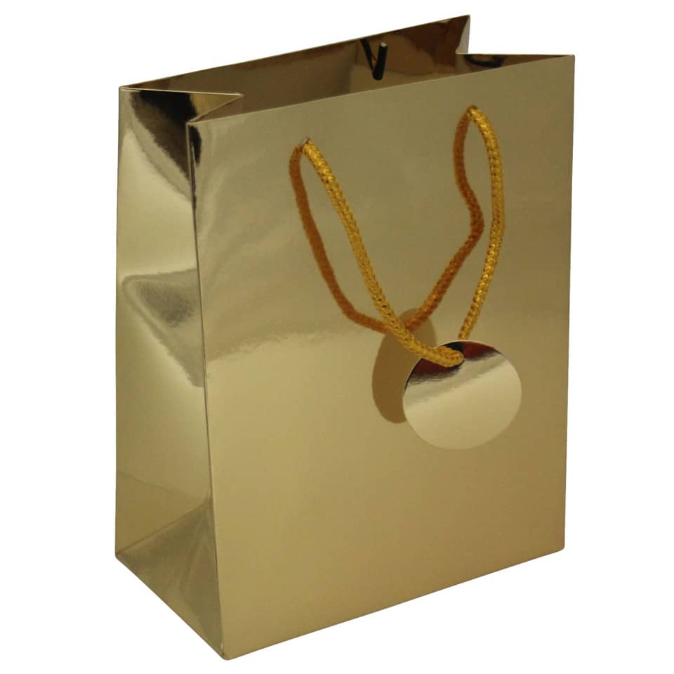 Geschenkverpackung, Gold, Schmuckbeutel, Glänzend, Schnurhalterung