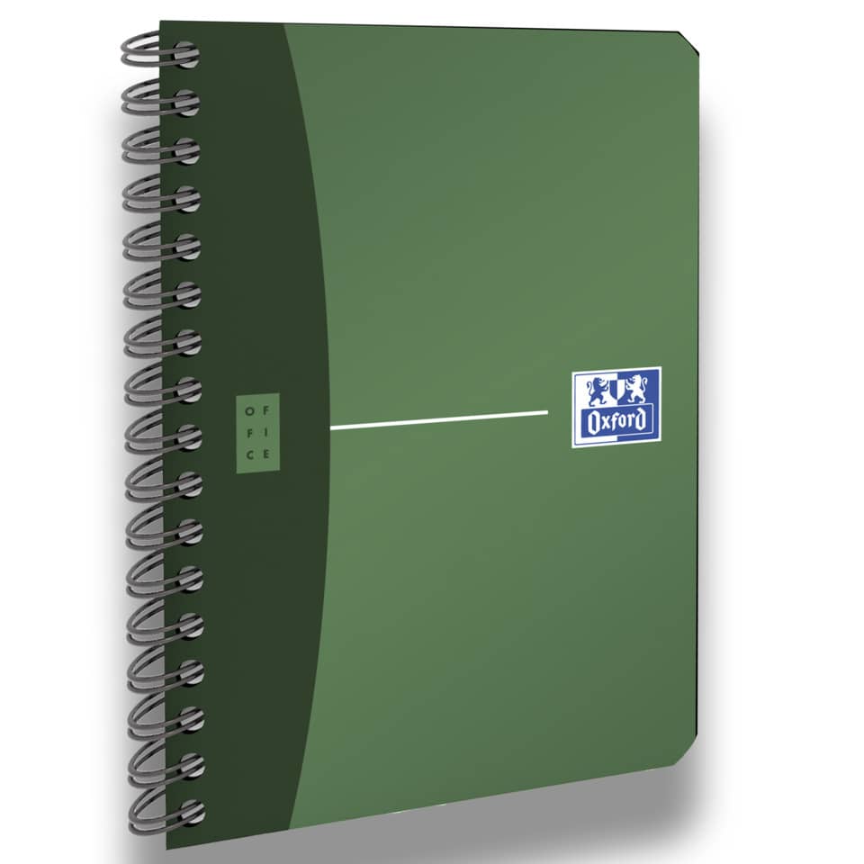 spiral notebook, grüner Einband, Spiralblock, Oxford Marke, Kreisbundenversion