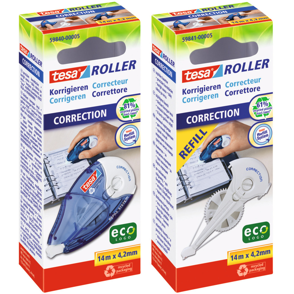 Schneidzubehör, Korrekturband, Korrekturroller, Kassette?, Refill-System