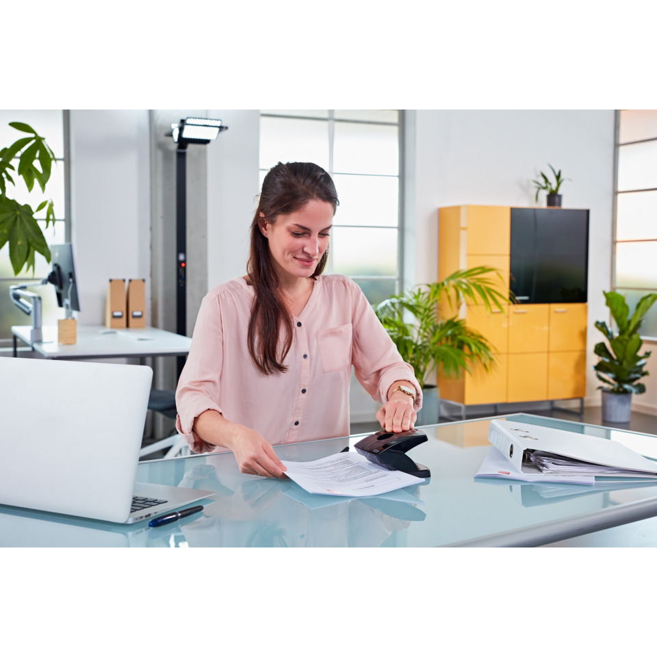office, woman, desk, documents, payment