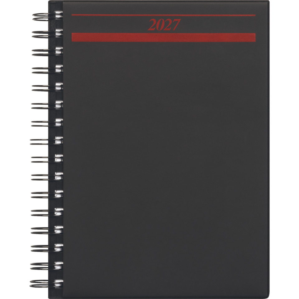 Buchkalender Timing 1 2027, A5, 464 Seiten, 1T/1S, Kunststoff, schwarz RIDO 7021822907