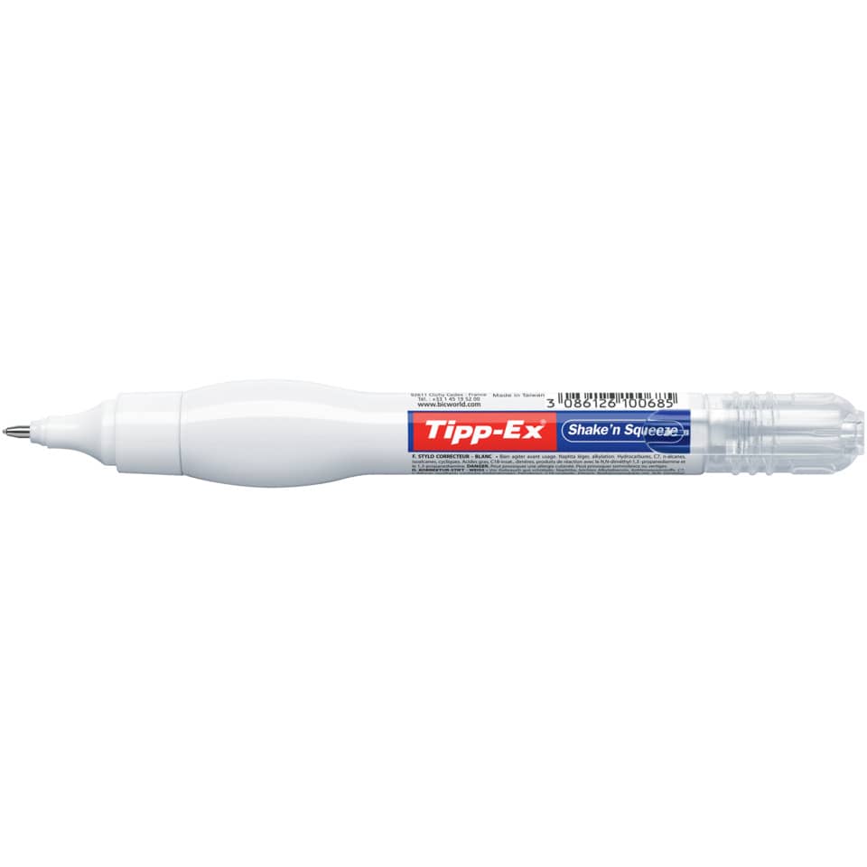 Korrekturmarker, Tipp-Ex, Klebestift, Schüttelfunktion, White-out
