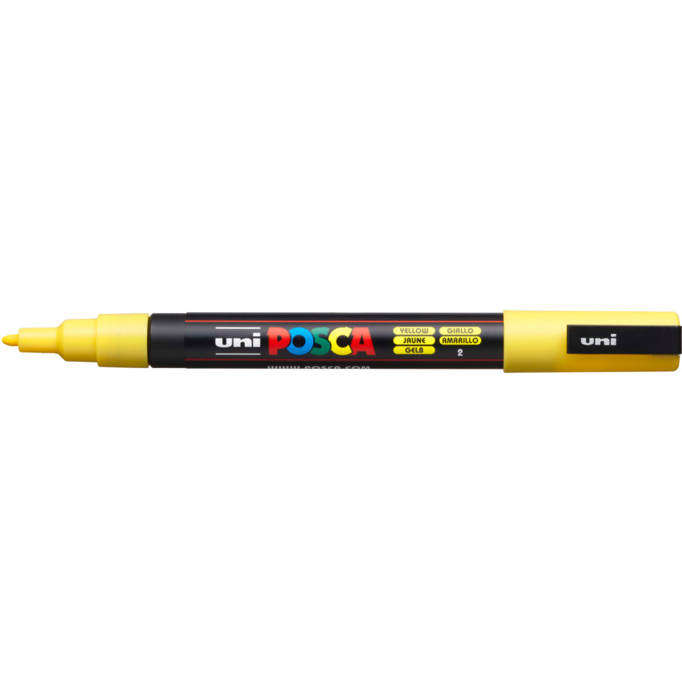 Marker, Permanent marker, Yellow cap, Double-ended marker, Posca