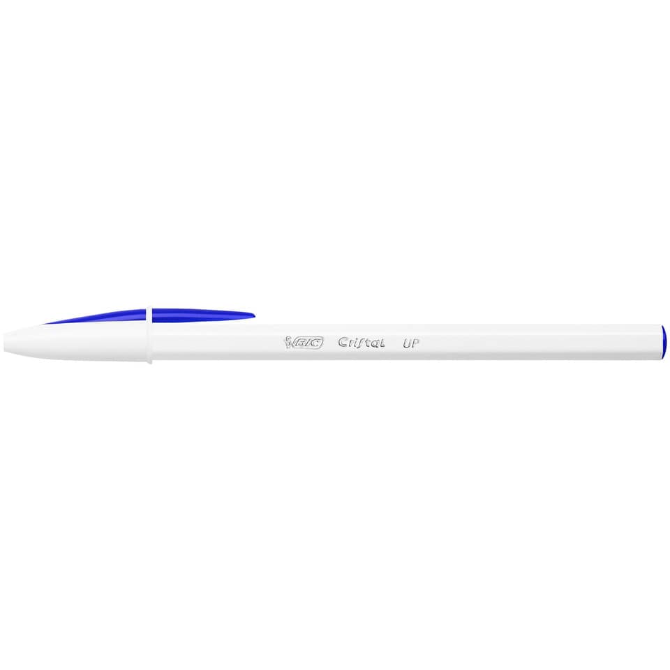 Kugelschreiber, Kugelschreiber mit Clip, Weißer Stift, Gummierter Clip, Kuli mit blauer Mine