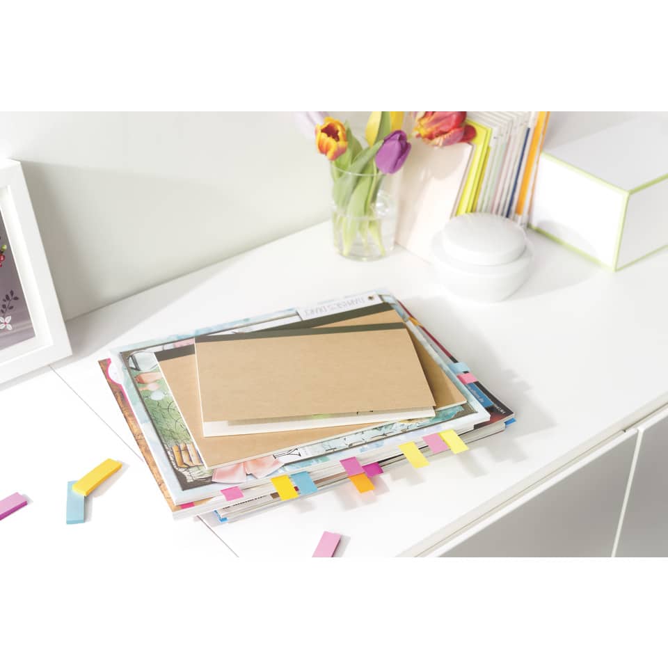 notebook, Fotoablage/Stack, Papiere, bunte Clips, Schreibtisch-Organiser