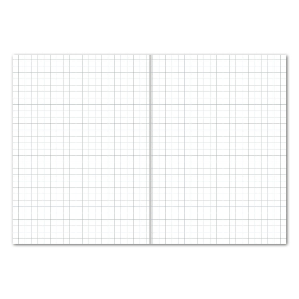 Textured grid notebook, Grid pattern, Open notebook, Spiral binding, White page