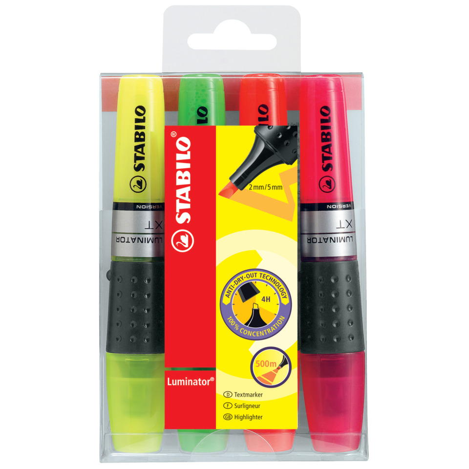 Highlighter, Luminator, Textmarker, Neonfarben, Stabilo
