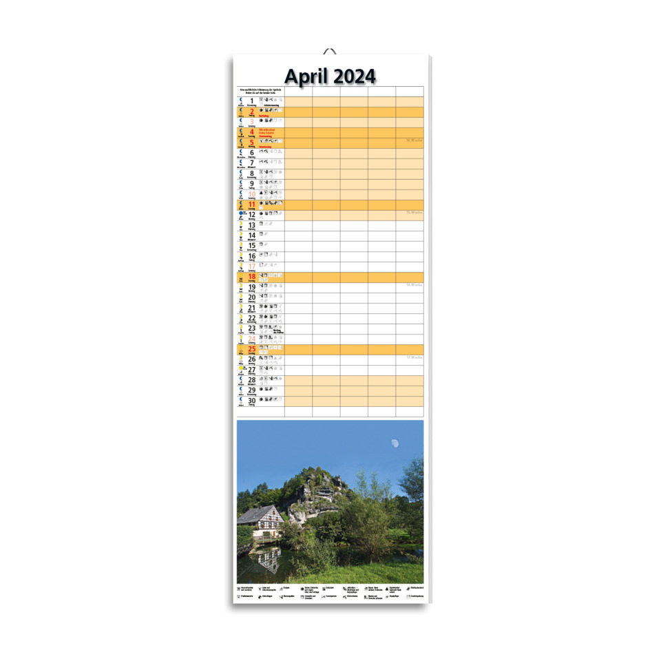 kalender, April 2024, landschaft, foto, bild