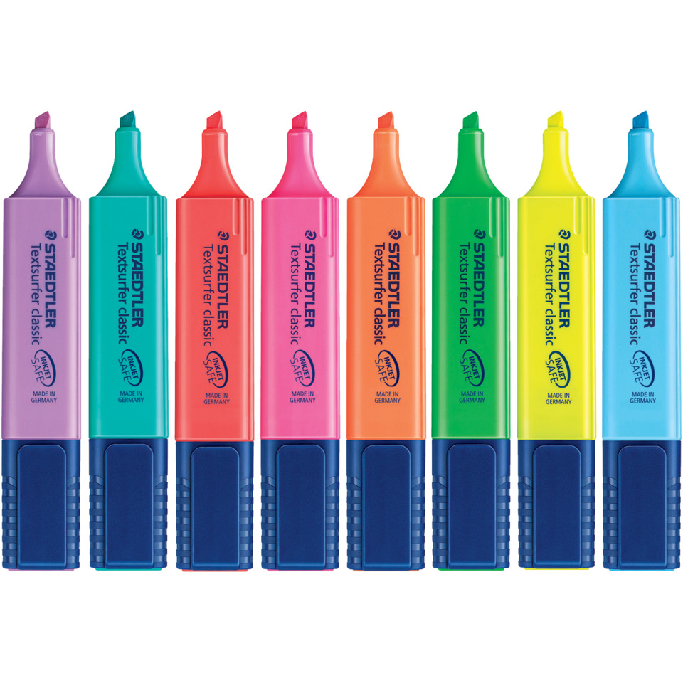 Marker, Textmarker, Textmarker, Fluoreszier, Stifteset