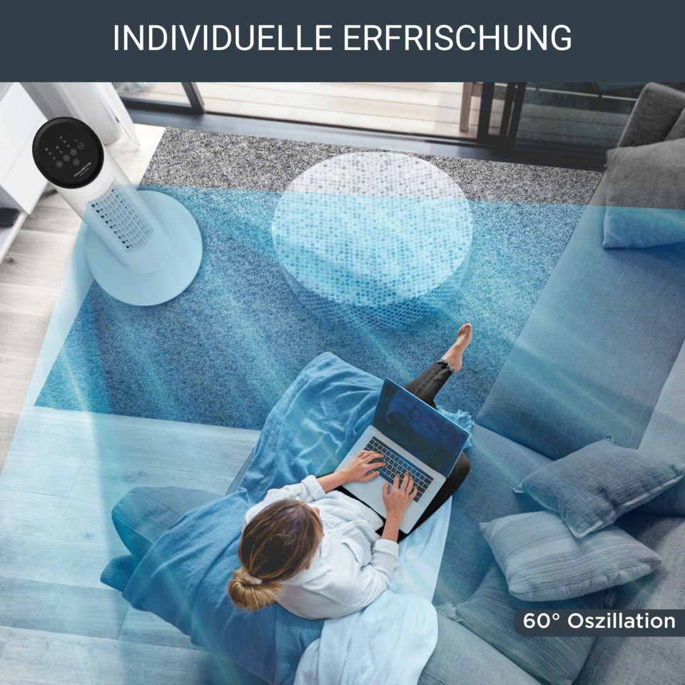 Luftreiniger, Oszillation, 60 Grad, Rundtisch, Wohnzimmer