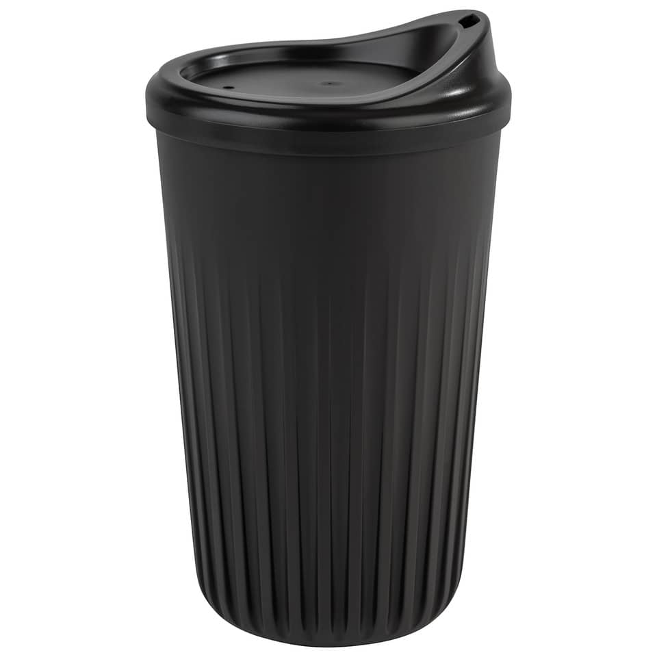 Becher, Trinkbecher, Kaffee to-go, Dunkel, Riffelung