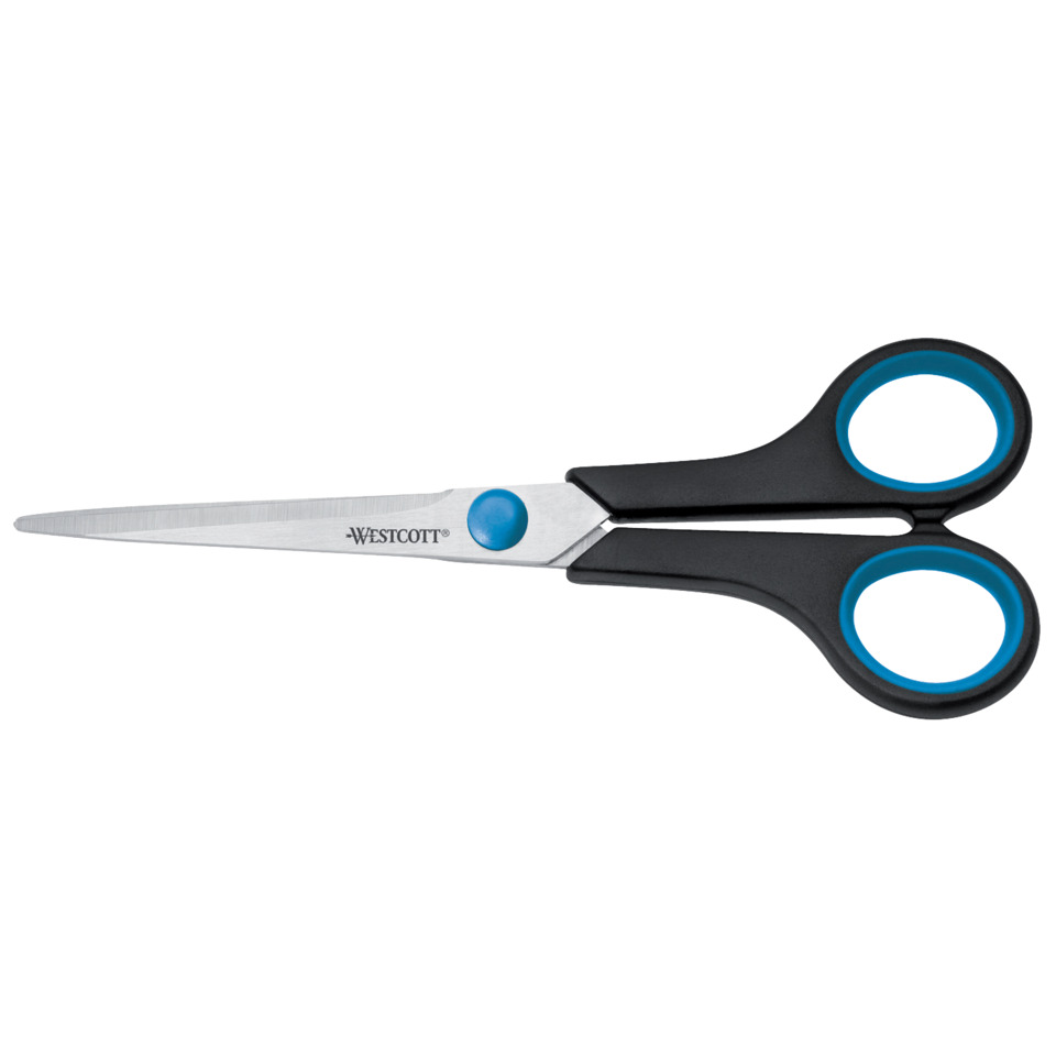 Schere, Küchenschere, Klingen, schwarze/blauer Griff, Westcott