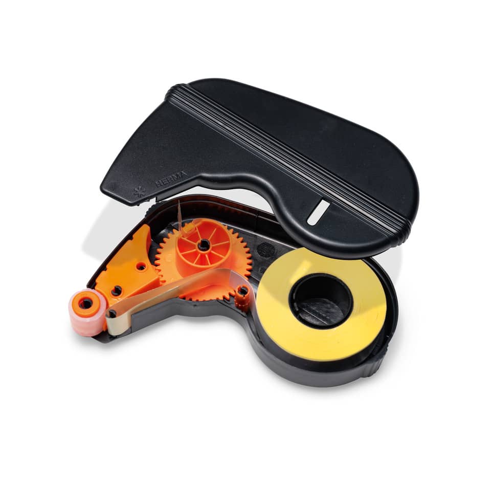 Tacker, Abroller, Klebebandspender, Gelb-Rotor, Kassettierwerkzeug