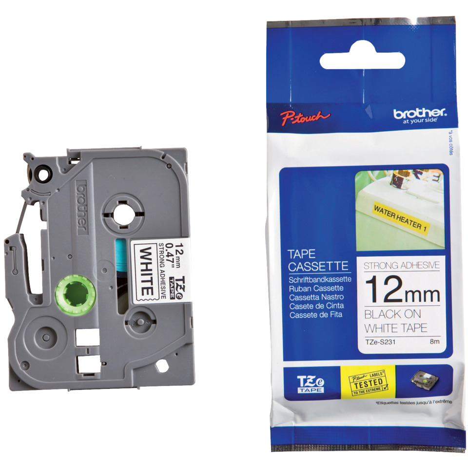 Kassette, Tape, 12mm, White tape, Zubehör