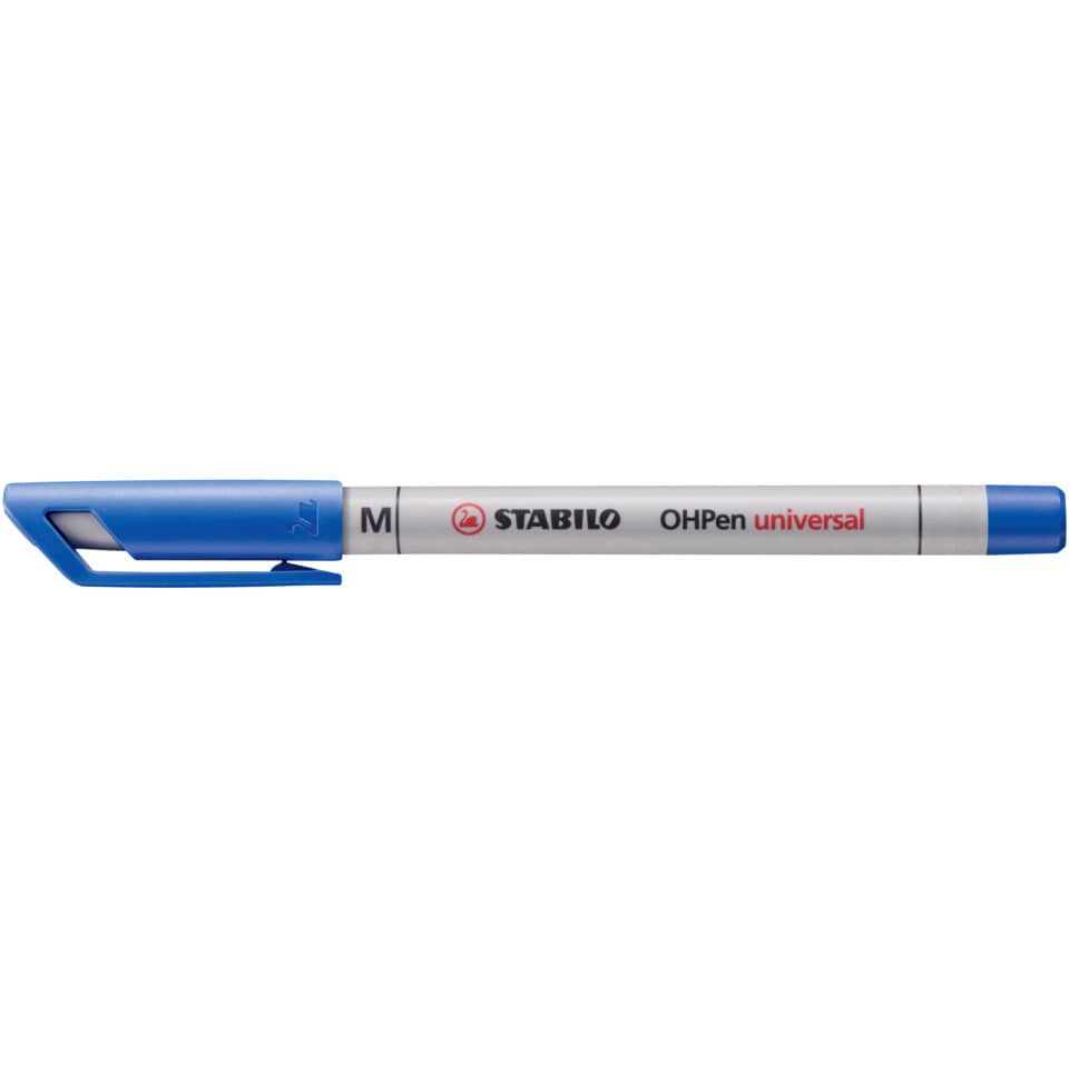 Marker, Permanent marker, Blue cap, Chisel tip, Alcohol-based