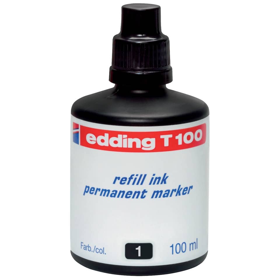 Tinte, Permanentmarker, 100 ml, Tintenflasche, Schwarz