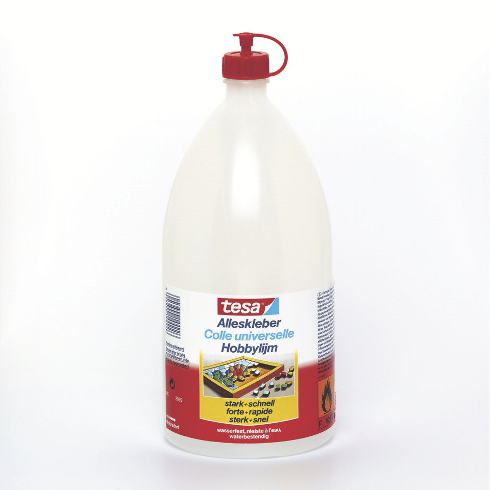 Kleber, Alleskleber, Kunststoffflasche, Flasche, Klebstoff