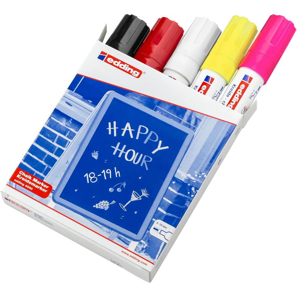 Marker Set, Chalk Markers, Highlighters, Tray Pack, Multicolor, Kreidestifte, Marker, Kreide Marker, 4–5 mm, Mehrfarbig